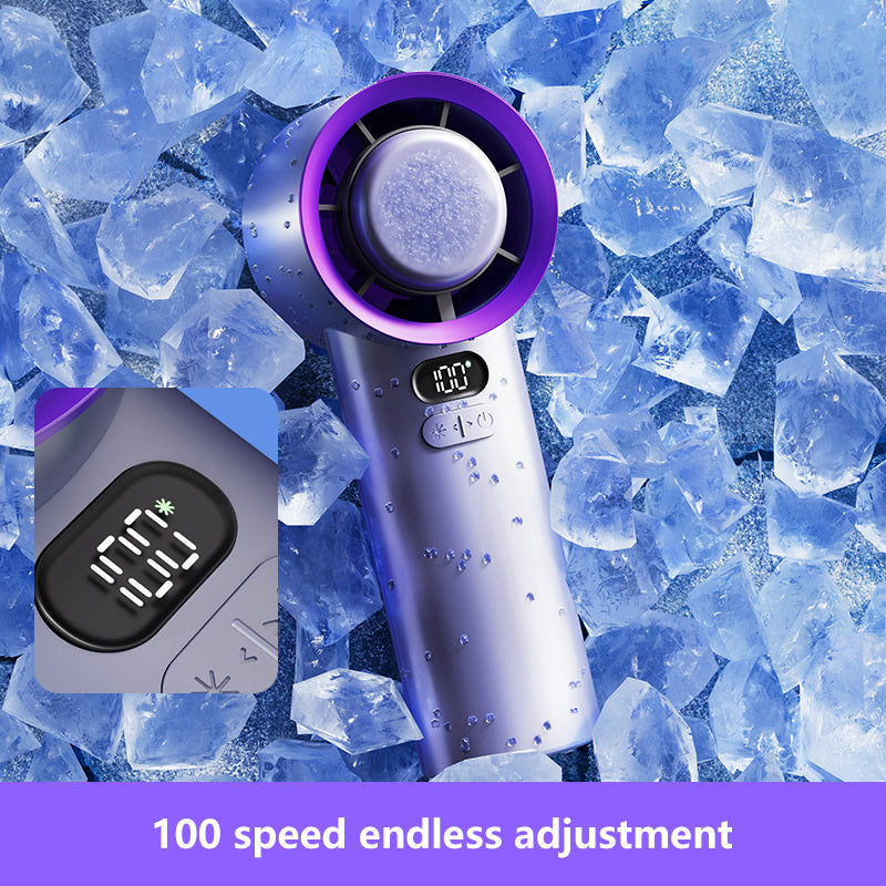 M57 100 Gears Stepless Adjustable Cold Compress Digital Display Handheld Fan M57 100 Gears Stepless Adjustable Cold Compress Digital Display Handheld Fan